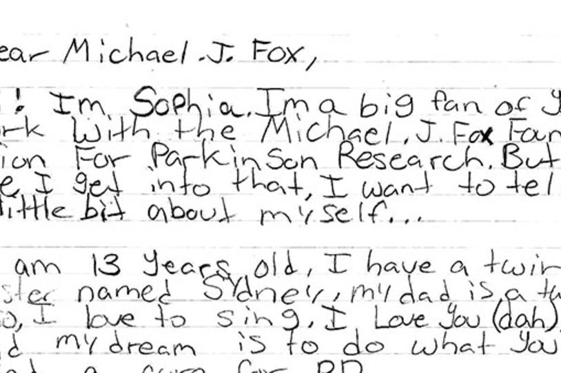 Young Fan Shares Her Dream of a Parkinson's Cure