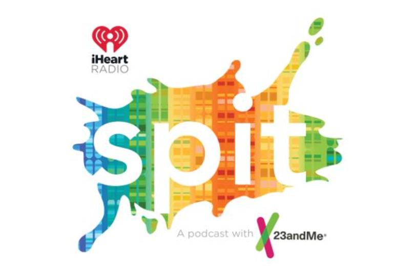Logo for Spit podcast by 23andMe.