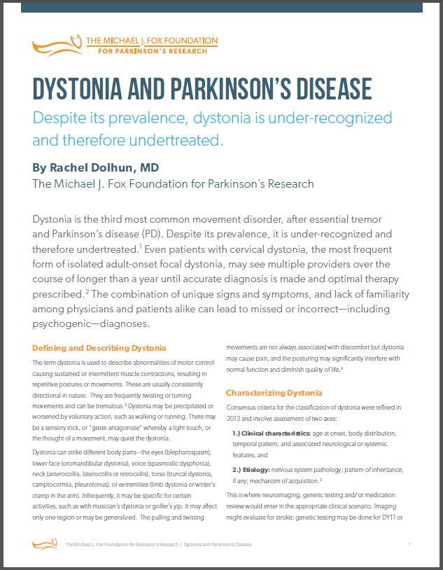 Dystonia-White-Paper