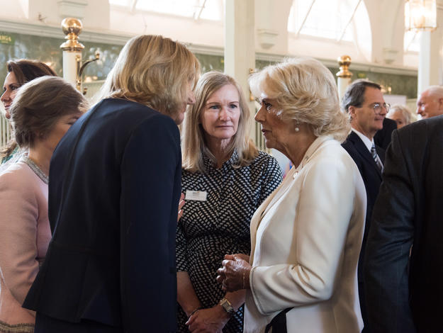 MJFF Co-founder Debi Brooks and HRH Duchess of Cornwall Camilla Bowles at the Medical Detection Day 10th Anniversary Event in the U.K.