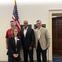 From left to right: Marine Corps veteran Rich Pointe, Kristin Rossi of the Michigan Parkinson Foundation, Representative John James (R-MI-10) and Marine Corps veteran Nate Jolliff at the 2025 Parkinson's Policy Forum on Capitol Hill.