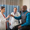 Doctor and patient in office.