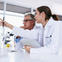 Two researchers in a lab