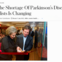 An image of the Forbes story headline including a picture of Michael J. Fox and the late Mrs. Lily Safra cutting a red ribbon.