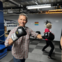 Kim Lundgreen in the boxing gym. 