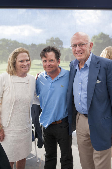 Michael J. Fox with Bonnie and Tom Strauss. 