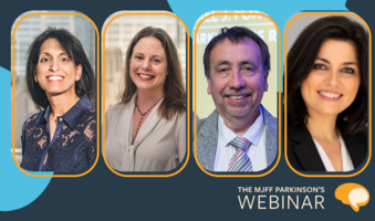 image of four panelists for a webinar on biomarkers 